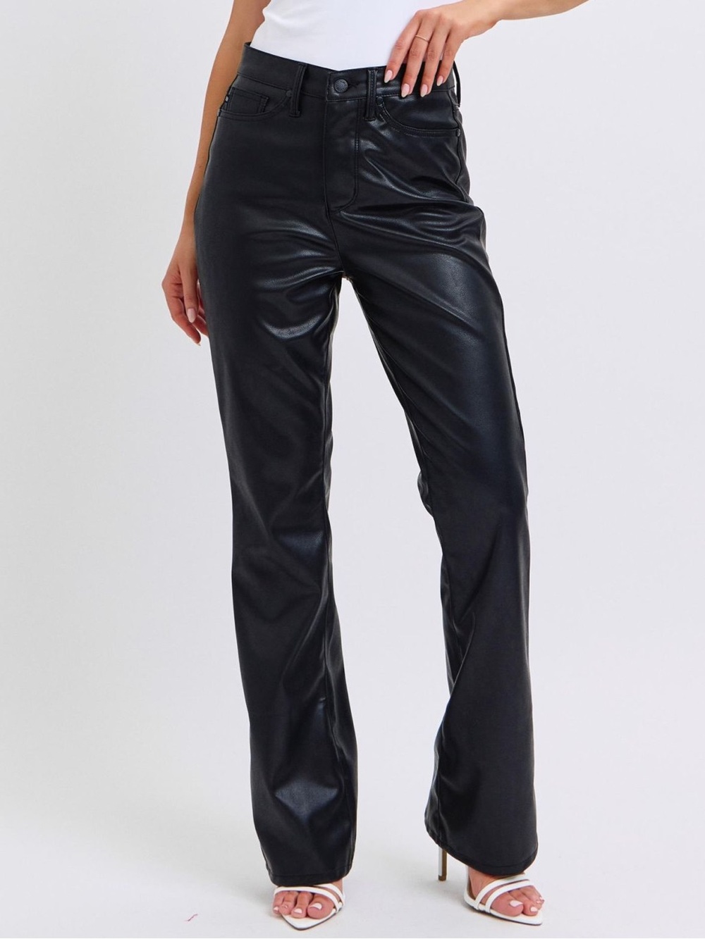 Judy Blue HW Tummy Control Faux Leather Bootcut